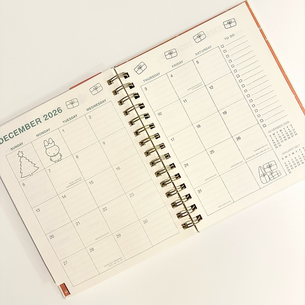 Miffy 2026 Weekly Planner with Artworks. - Picture 5 of 7